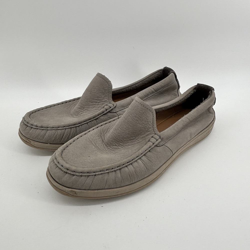 Cole Haan Mens Boothbay Loafer Grey Leather Slip On Grand.OS Shoe Sz 12M